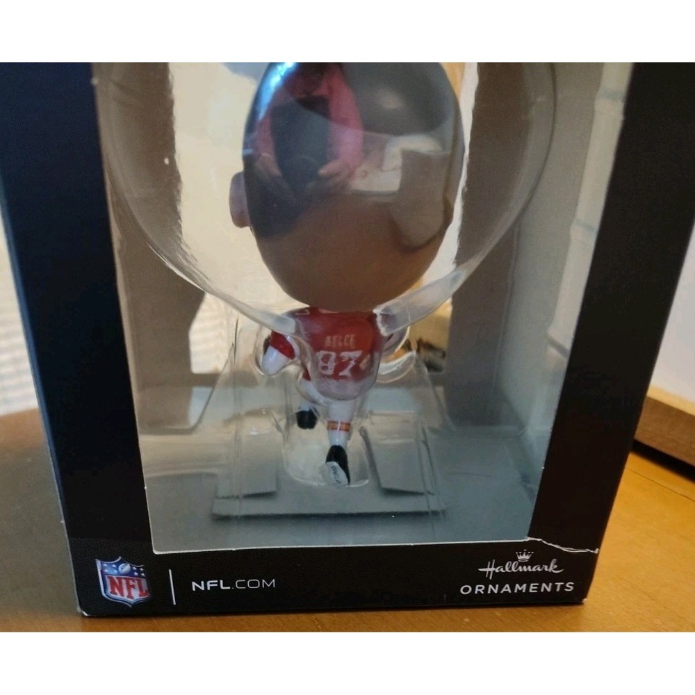 NEW Hallmark Wobbles Ornament Travis Kelce #87 Kansas City Chiefs NFLPA - Picture 9 of 12
